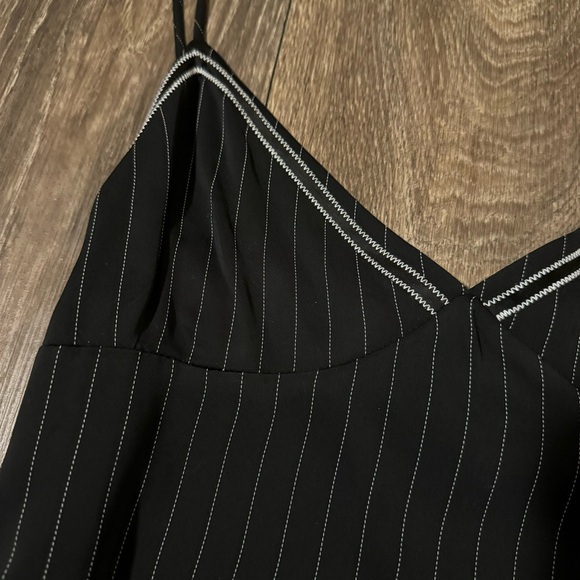 NWT ZARA LIMITED EDITION long pinstripe satin dress with leg slits - Picture 11 of 15